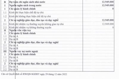 Quyết định về việc công bố công khai dự toán ngân sách nhà nước năm 2023
